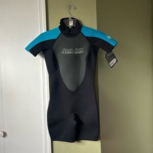 NWT Ron Jon  Swim Ocean Tec - Black and Blue Sz 6